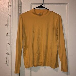 Lightweight Yellow Mock Neck Top